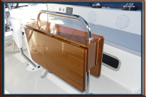 10 coats of Interlux Schooner marine varnish on cockpit table